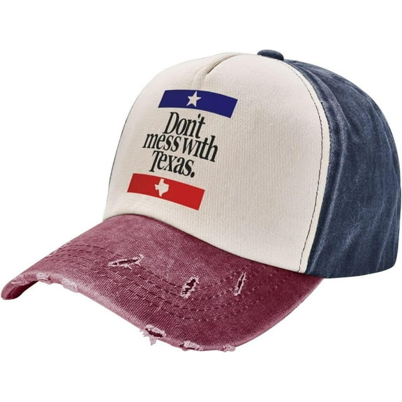 Dont Mess with Texas Cowboy Hat Vintage Washed Baseball Cap Women Sun Hat Men Hat Dad Hat Trucker hat Dark Red