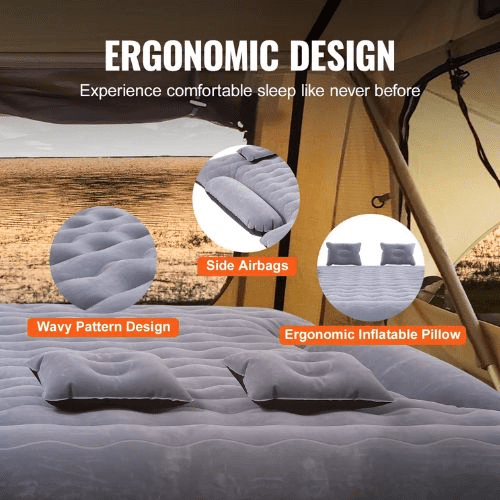6-6.5FT Inflatable Camping Truck Bed Air Mattress with 12V Pump, 2 Pillows & Carry Bag