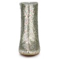 thumbnail image 2 of Botines De Tobillo Tacón Grueso Con Punta Puntiaguda De Brillo Para Mujer Plata 41, 2 of 8