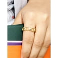 thumbnail image 2 of JewelersClub 14K Gold over Silver Link Friendship Ring for Women | Dainty 14K Gold over Silver Promise Ring For Women | Silver Hand-Crafted Link Ring For Women, 2 of 5