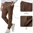 thumbnail image 5 of Men's Solid Slim Fit Dress Pants, Stretch Chino Trousers, Summer Casual Business Work Pants 36, 5 of 6