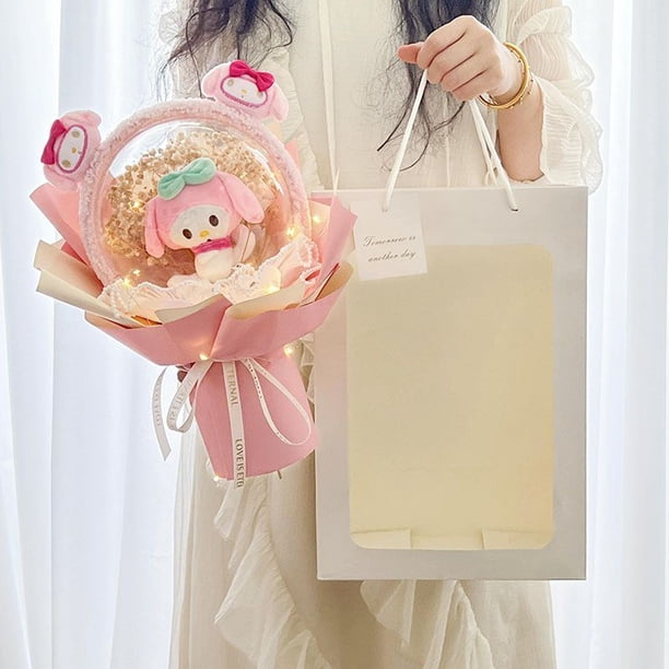 Ramo De Flores De Muñeca Kuromi Lindo Creativo Sanrio Flower KT Regalo De San Valentín Encantador Navidad Peluche , Cumpleaños Del Día