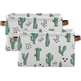 thumbnail image 2 of FREEAMG Collapsible Storage Basket Cactus Rectangular Storage Bins Baskets Toys Storage Bins with Handles for Bedroom Home Office 1PCS, 2 of 7