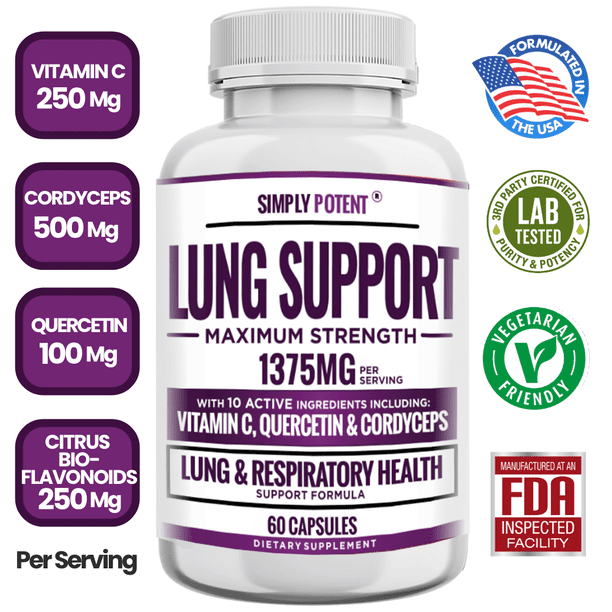 Lung Support Supplement for Lung Cleanse & Detox, Comprehensive Formula
