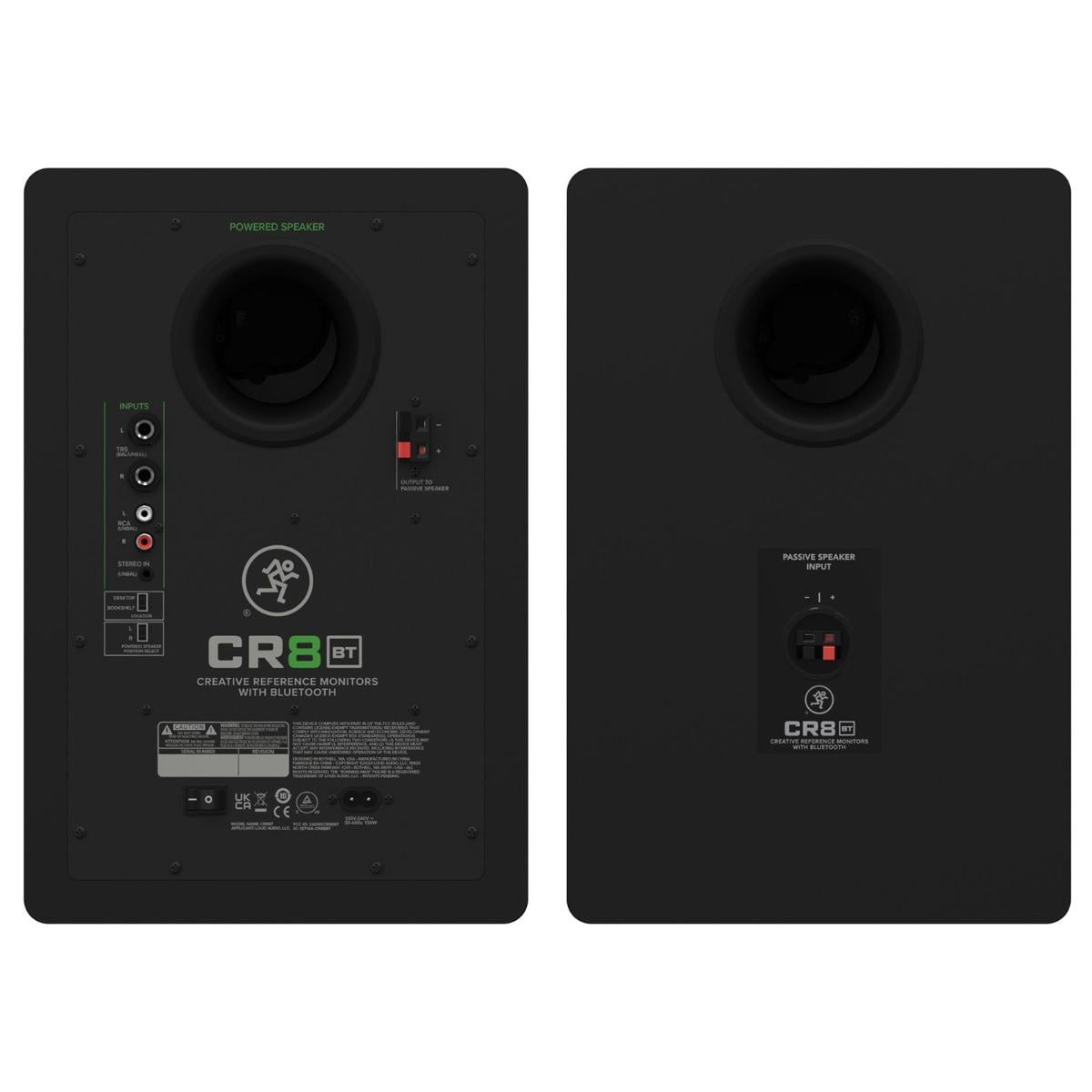 Mackie CR8BT 8" Powered Bluetooth Studio Monitors with Stands Package