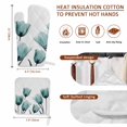 thumbnail image 6 of Oven Mitt and Pot Holders SetTeal Tulip Heat Resistance Oven Gloves with Non-Slip Surface Kitchen Oven Mitts and Hot Pads for Cooking Baking Grilling BBQ, Floral Plant, 6 of 9