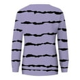 thumbnail image 5 of Jsaierl Womens Sweatshirts Cute Striped Print Sweatshirts Round Neck Tunic Pullover Tops Oversized Long Sleeve Blouses Fall Saving, 5 of 5