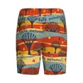 thumbnail image 2 of Lsque Vibrant Autumn Forest Hues Mens Sleep Pajama Shorts,Short Pajama Pants, Cotton Ultra-Soft Knit-Small, 2 of 9