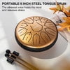 LEKATO Steel Tongue Drum 6 Inch 11 Notes D Major Beginner Handpan Drum Percussion for Meditation Yoga Musical Education Christmas New Year's Gift for Families/Friends/Lovers
