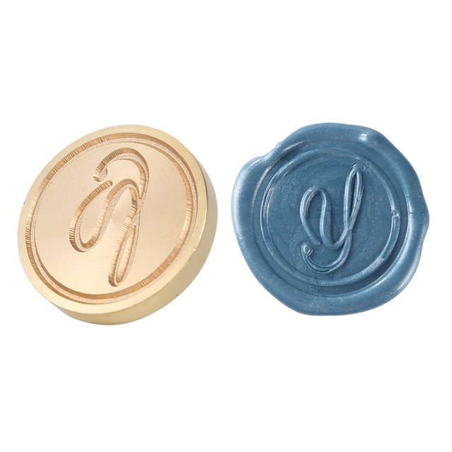 Cuadros Decorativos Sello de cera, cabezas de latón de cera de sellado de alfabeto romano de 30 mm para boda (Y) Tmvgtek embutido en tela