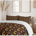 thumbnail image 6 of Ambesonne Zoo Duvet Cover Sets, Savannah Animal Wild Cats Motif, 2-King, Seal Brown Dark Orange, 6 of 7