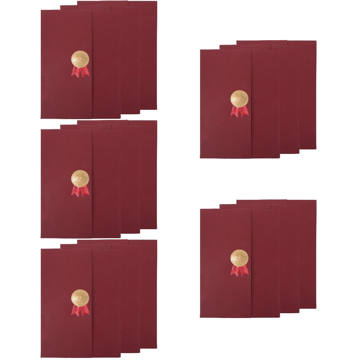 BEADCEST Dark Red Paper Award Covers for Decor - and Practical, 15Pcs