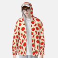thumbnail image 3 of Pofeuu Tomatoes And Chili Print Sun Protection Outdoor Lightweight Full Zip UV Cooling Hoodie Long Sleeve Summer Clothing for Outdoor Hiking-Small, 3 of 5