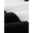 thumbnail image 5 of Arvbitana Women's Oversized Pullover Sweater Stripe Print Long Sleeve Crew Neck Knitwear Fall Winter Casual Tops Streetwear, 5 of 9