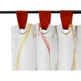 thumbnail image 3 of Window Curtain Sheer Voile Cafe Net Curtain with Loops Waves Pattern, Fabric,(Red,H/B: 45/90 cm), 3 of 7