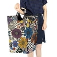 thumbnail image 4 of Yayeee Freestanding Laundry Hamper with Handle Collapsible Large Storage Basket for Clothes, Blue Flowers, 4 of 7