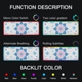 thumbnail image 5 of Pink Blue Floral Geometric RGB Gaming Mouse Pad Large Keyboard Mat Rubber Base 13 Light Modes, 5 of 6
