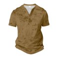 thumbnail image 2 of Playera Elvqul para Caballero Manga Corta Economicas Liso Caqui Cuello Redondo Abotonada, 2 of 9