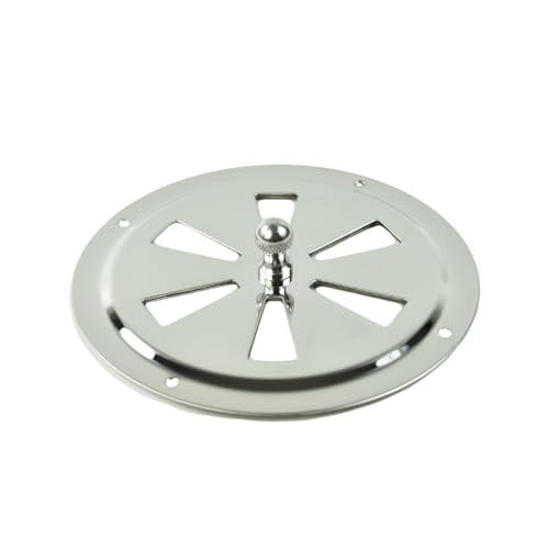 MARINE CITY 304 Stainless Round Butterfly Vent with Center Knob Shutter Vent  5 Inches Diameter  Ideal for Marines, Ships, and Yachts