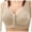 Light Gray, variant on Women Bras Front Closure Push up No Underwire Snaps Adjustable Strap Breathable Full Coverage Bra Black 46