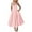 Pink, variant on Women's Fashion Long Sleeve,Women's Fashionable Solid Color Princess Dress With Mesh And Double Layered Suspender Dress Black