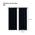 thumbnail image 3 of Cortinas Kitul Blackout Plus Aislamiento Térmico 2 Paneles 215 X 135 Cm Color Negro, 3 of 4