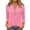 A01 Pink, variant on bnaln Womens Tops 3/4 Sleeve Shirts Casual V Neck Button Pullover Lightweight Tunic Blouse Solid Color Loose Comfy Tshirt Summer Tops Cute T-Shirts Blouse Trendy Jumpers Basic Tees