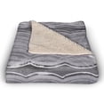 thumbnail image 3 of Creative Products Abstract Gray Waves 50x60 Sherpa Fleece Blanket, 3 of 3