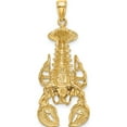 thumbnail image 3 of 14K Yellow Gold Moveable Lobster Charm (30.5 X 16.65) Made In United States k7871, 3 of 5