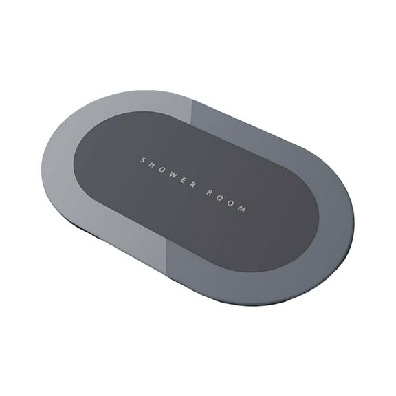 GERsome Diatomaceous Earth Bath mat Rubber Non-Slip Shower Mat Quick Dry Super Absorbent Bath Mat Thin Bathroom Floor Mat Fit Under Door, in Front of Bathtub Shower Room