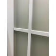 thumbnail image 3 of Solid French Double Doors 60 x 80 inches Frosted Glass 12 Lites | Felicia 3312 Matte White | Single Regural Panel Frame Trims | Bathroom Bedroom Sturdy Doors, 3 of 7