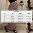 thumbnail image 3 of BRGZLK Pregnant Women's Solid Color Spring And Summer Knitted High Waisted Long Skirt With Adjustable Waist Pregnant Women's Half Skirt For External, 3 of 7