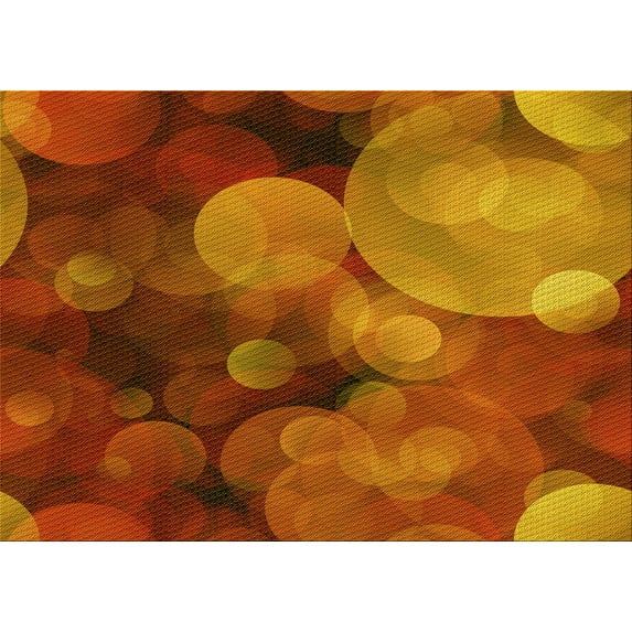 Ahgly Company Indoor Rectangle Patterned Neon Orange Area Rugs, 5' x 8'