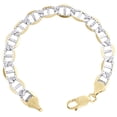 thumbnail image 3 of 10K Yellow Gold 9.25mm Diamond Cut Solid Anchor Mariner Link Bracelet 8 Inch, 3 of 3