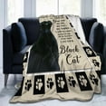 thumbnail image 3 of Black Cat Blankets Flannel Soft Cozy Lightweight Throw Blanket for Bedding Couch Sofa Living Room Office Travel 60 x 50 Inch, 3 of 6