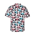 thumbnail image 4 of Xecao Heart Panda print Hawaiian shirt - a stylish short-sleeve button-down for men, perfect for casual beach and tropical outings., 4 of 9
