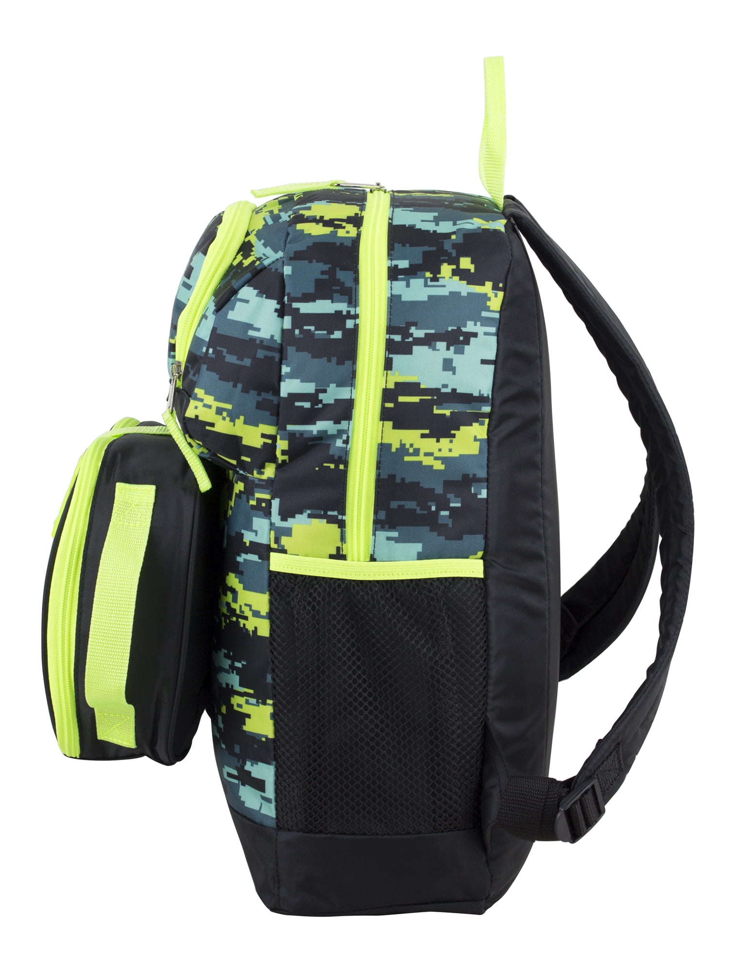 Fuel Unisex 4-Piece Combo Backpack with Lunch Box, Storage Case and Shoe Pouch, Seafoam Camflauge