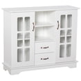 thumbnail image 2 of HOMCOM Sideboard Buffet Cabinet with 2 Framed Glass Doors for Living Room, White, 2 of 8