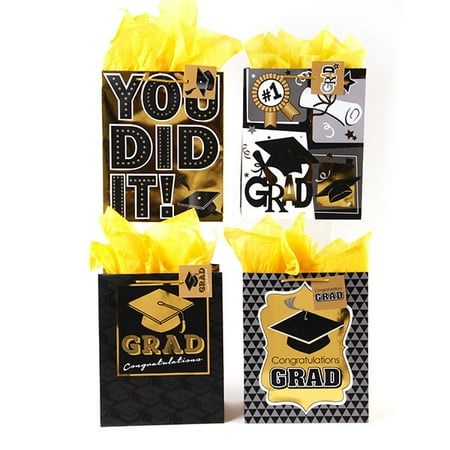 Flomo Large Congrats Grad Graduation Gift Bags Assorted