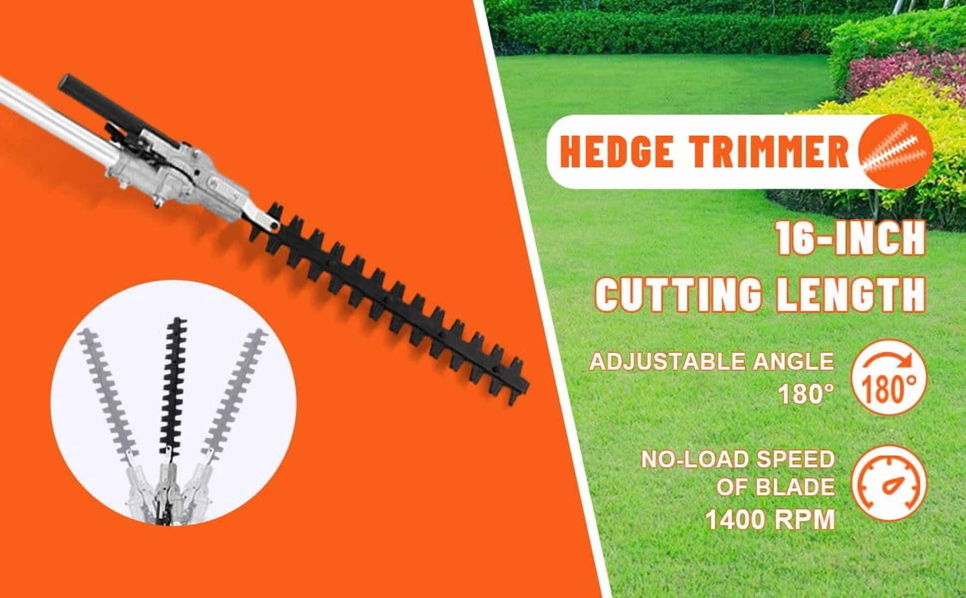 Seipouy Gas Weed Wacker，Five in One Weed Eater Gas Powe Strong Powerful Full Functioning Guard Accessories Hedge Trimmer 52cc Petrol Hedge Trimmer Chainsaw Brush Cutter for Garden Lawn Care
