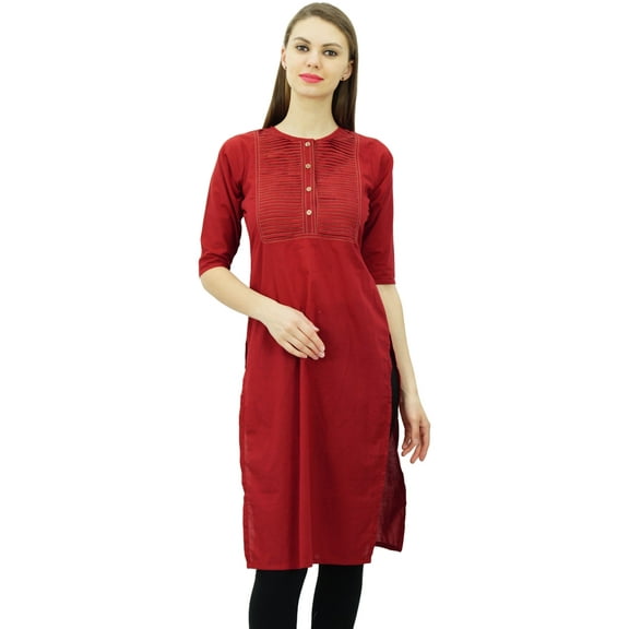 Phagun Cotton Designer Kurta Women Ethnic Top Tunic Indian Dress Straight Kurti