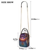 Leather Handbag Crossbody Bag Majestic Phoenix