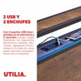 thumbnail image 4 of Base de Cama Queen Size con Cabecera y Luces LED, Plataforma de Metal Antideslizante con Puertos USB y Tomas de Corriente | UTILIA, 4 of 7