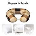 thumbnail image 4 of Travel Pillow Memory Foam, Head Neck Support Airplane Pillow For Traveling, Car, Home, Travel Neck Flight Pillow 12 Inches Sandybrown Buffalo Plaid Check Tartan Scotland_4, 4 of 7