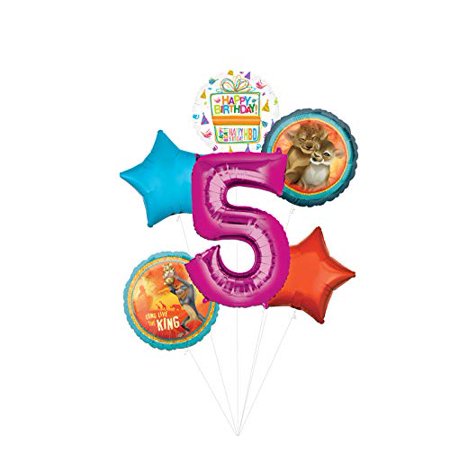 Lion King Party Supplies 5th Birthday Balloon Bouquet Decorations