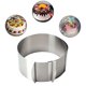 thumbnail image 1 of Moldes de anillo de pastel redondo ajustable para hornear Mousse de acero inoxidable, 1 of 5