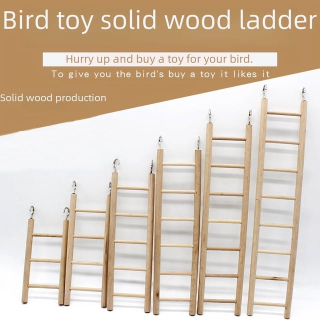Juguete para pájaros, juguetes para loros, suministros para jaulas de pájaros, juguetes naturales, escalera de nubes, escalera pequeña colorida, escalera para trepar 6