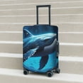 thumbnail image 6 of Zufioo Colorful Ocean Whale Print Luggage Case Protective Cover, Zippered Anti-scratch Luggage Case Cover, Suitable for Travel, Business, Unisex-Medium, 6 of 7