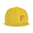 thumbnail image 3 of ZICANCN Alphabet F Pattern Baseball Caps, Trucker Hats for Men And Women, Adjustable Breathable Flat Caps, Yellow, 3 of 6