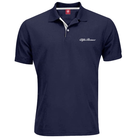 Playera Tipo Polo Alfa Romeo con logo en silicon